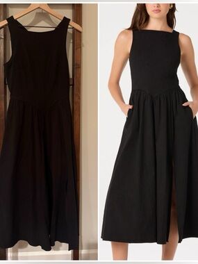 NWT ASTR The Label Bow Back Apron Midi Dress